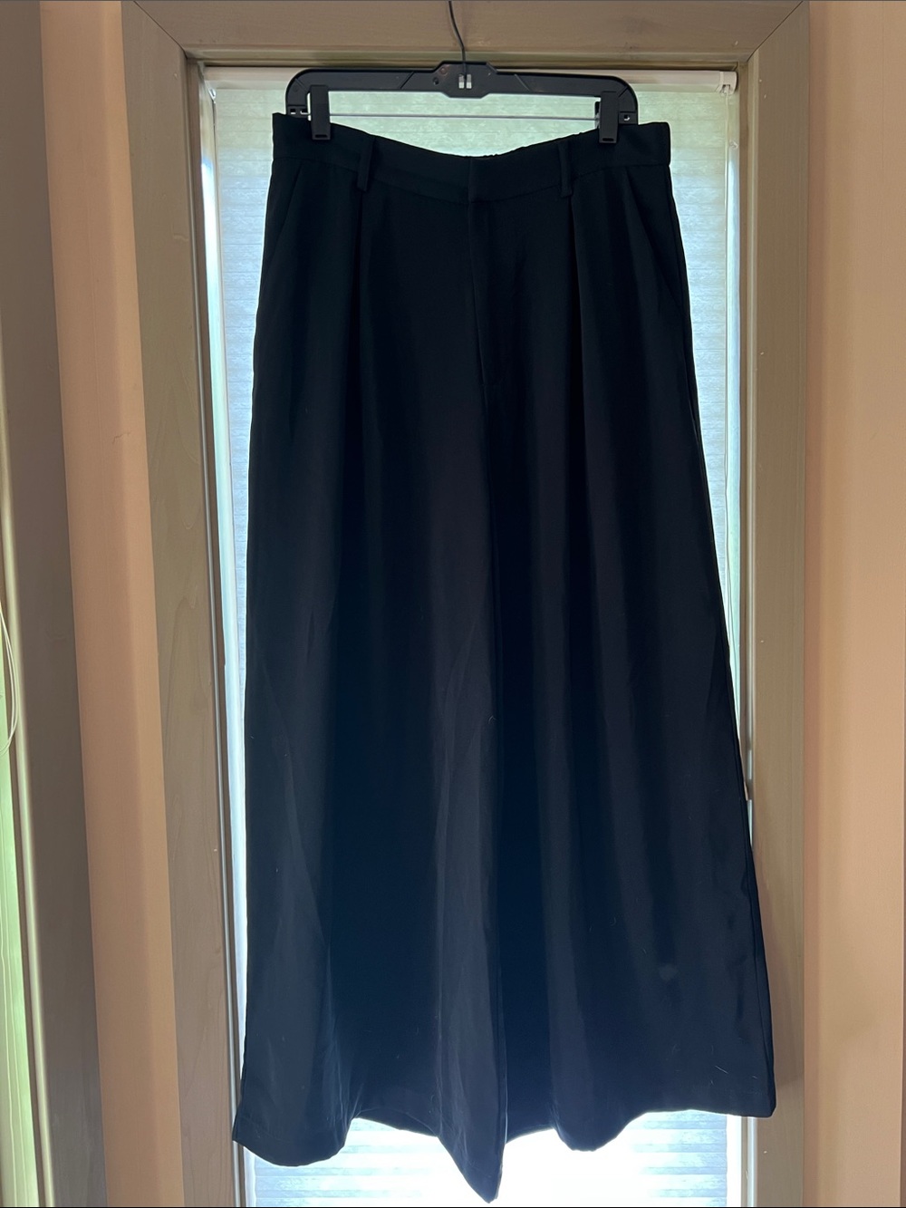 Tronjori Black Wide Leg Pants — Tailored High-Rise Fit